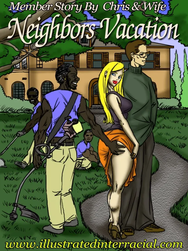Neighbor’s Vacation- illustrated interracial - Page 1