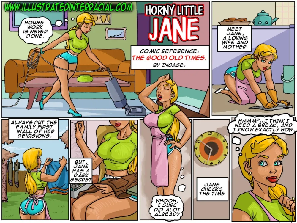 Illustrated interracial- Horny Little Jane - Page 1