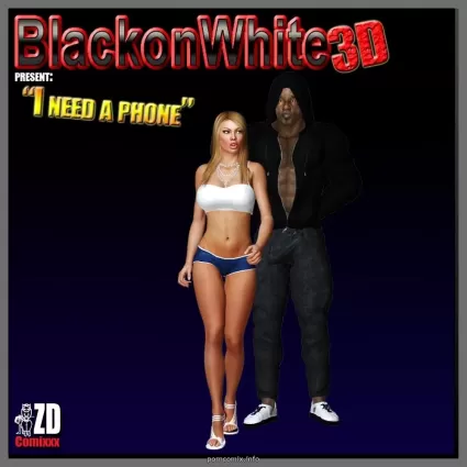 I Need A Phone- Blacknwhite - 3d