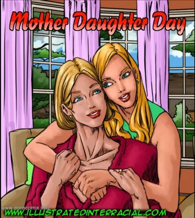 Mother Daughter Day – illustrated interracial - Big Boobs