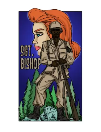 SGT. Bishop- illustrated interracial - Big Cock