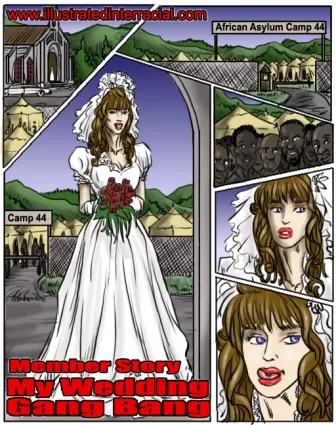 My Wedding GangBang- illustrated interracial - anal