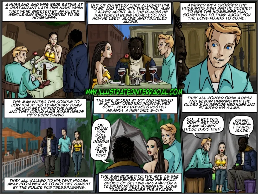Illustrated Interracial- A Favor For The Homeless - Page 1