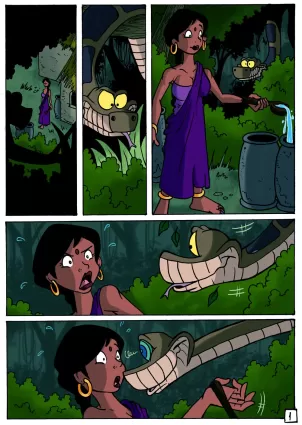 The Jungle Book- Kaa and Shanti - cartoon
