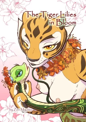 The Tiger Lilies in Bloom - cartoon