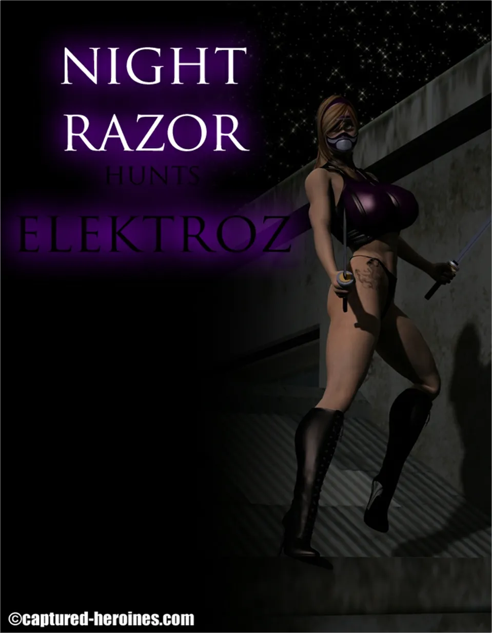 Night Razor Hunts Elektroz- Captured Heroines - Page 1