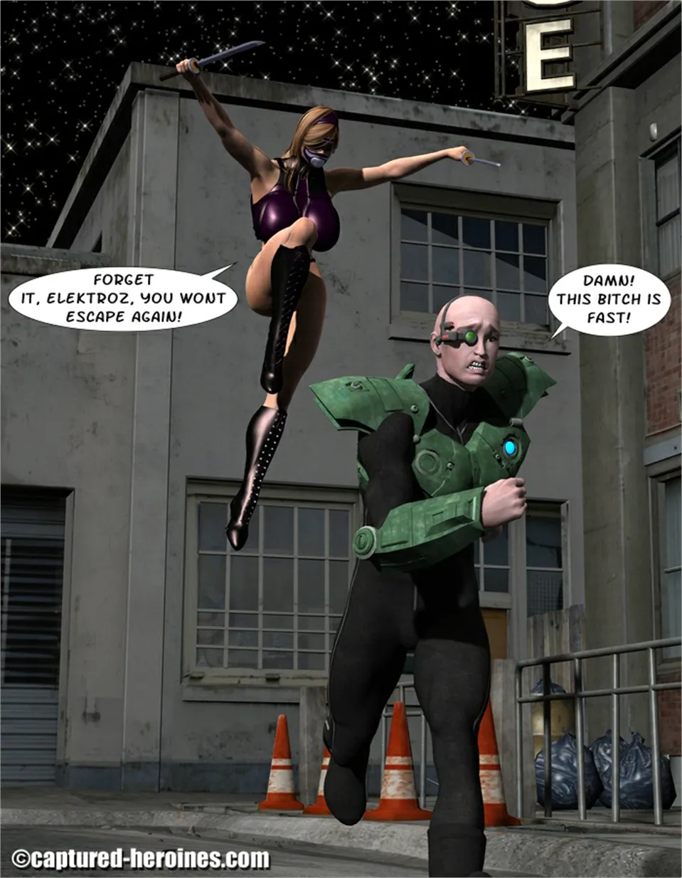 Night Razor Hunts Elektroz- Captured Heroines - Page 3