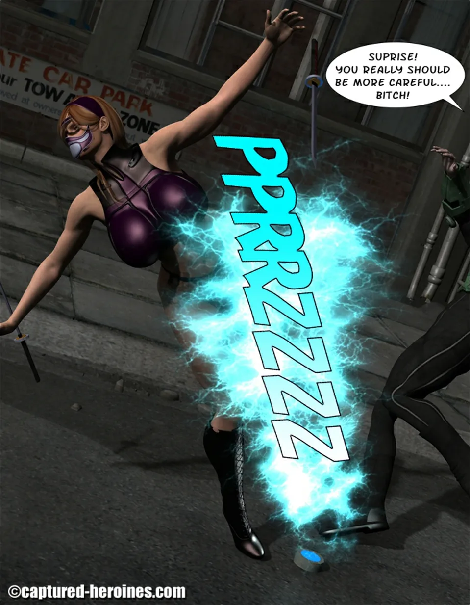 Night Razor Hunts Elektroz- Captured Heroines - Page 7