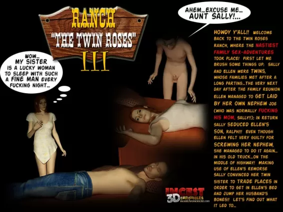 Ranch The Twin Roses. Part 3- Incest3DChronicles - family