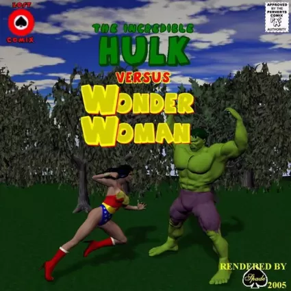 Incredible Hulk VS Wonder Woman - 3d