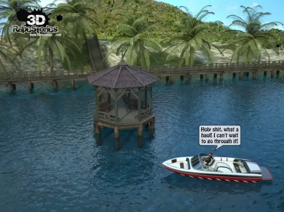2 Boys Fuck a Woman at Boat- 3D Stories - 3d