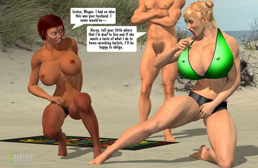 Megan & Denise- Catfight at Beach - Page 11