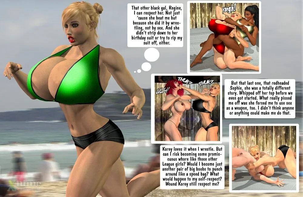 Megan & Denise- Catfight at Beach - Page 4