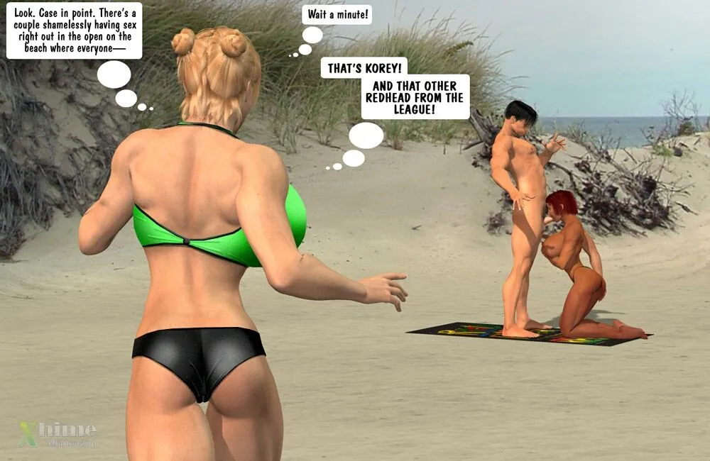 Megan & Denise- Catfight at Beach - Page 5