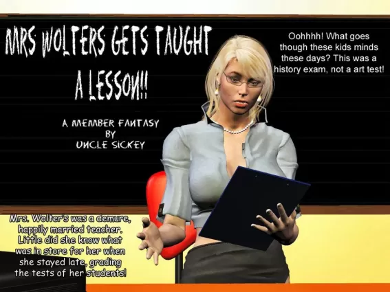 Mrs.Wolters gets Taught Lesson- UncleSickey - 3d
