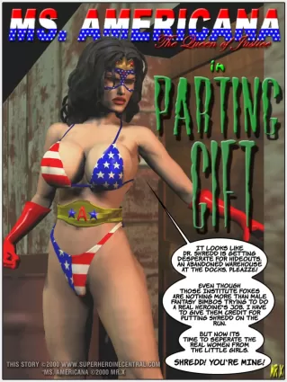 Ms. Americana in Parting Gift – Superheroine Central - Big Boobs