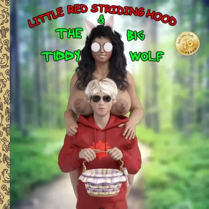 Little Red Striding Hood And The Big Tiddy Wolf - 3d