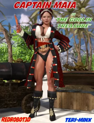 Captain Maia & The Goblin Treasure- Redrobot3D - 3d